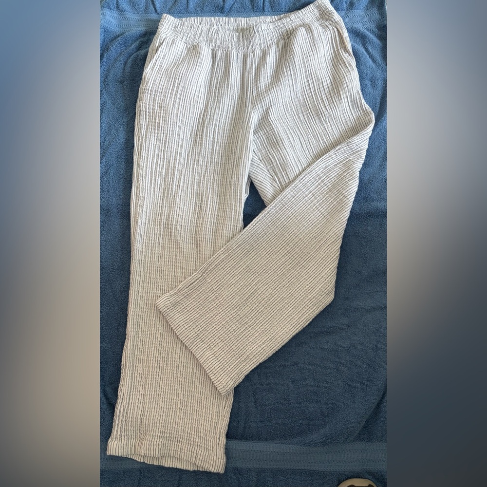 J.Jill Smocked-waist Cotton-gauze Pants